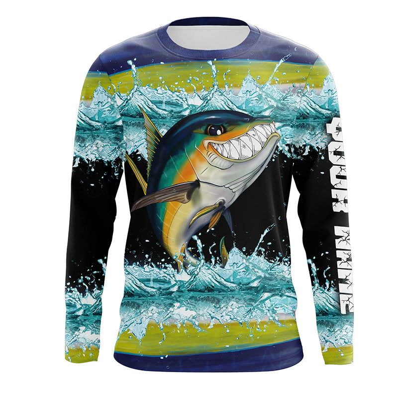 Yellowfin Tuna Fishing scale fish Shirts Long Sleeve UPF 30+ Sun Protection Shirt TTS0615