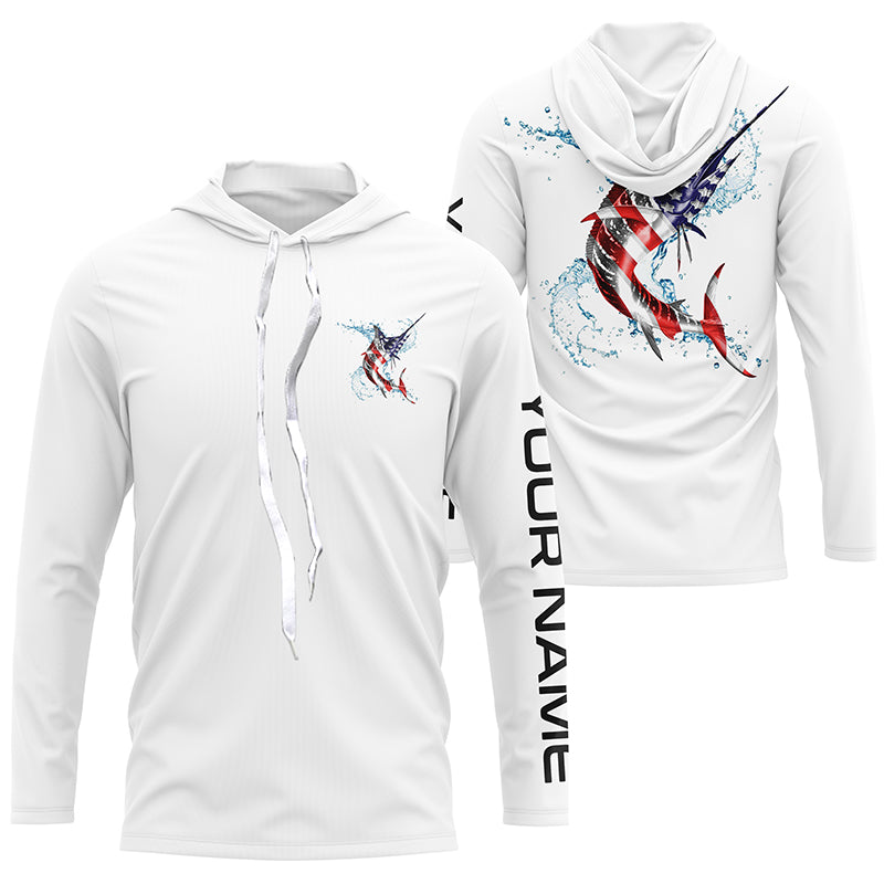 Marlin fishing American Flag UV Protection Shirts, Tournament Fishing Gift TTS0225