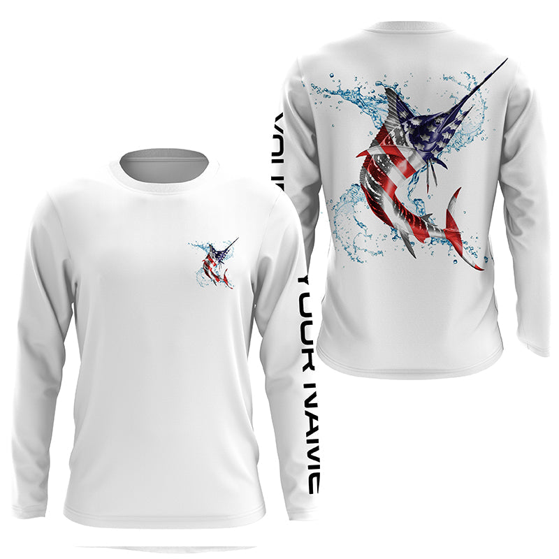 Marlin fishing American Flag UV Protection Shirts, Tournament Fishing Gift TTS0225