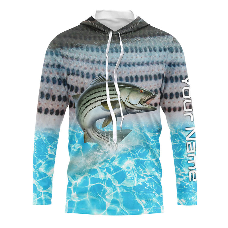 Striped Bass Saltwater Fishing Custom Long Sleeve Fishing Shirts TTS0420