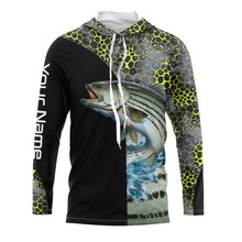 Load image into Gallery viewer, Striped Bass Long Sleeve Fishing Shirt for Men, tournament Fishing Shirts TTS0077
