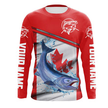 Load image into Gallery viewer, Chinook Salmon Fishing Canada Flag Custom Name All Over Printed UV Protection Shirts TTS0677
