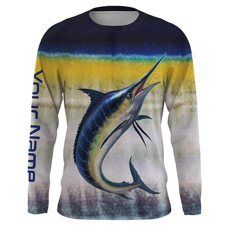 Marlin Fishing Custom Long Sleeve performance Fishing Shirts Fishing jerseys TTS0519