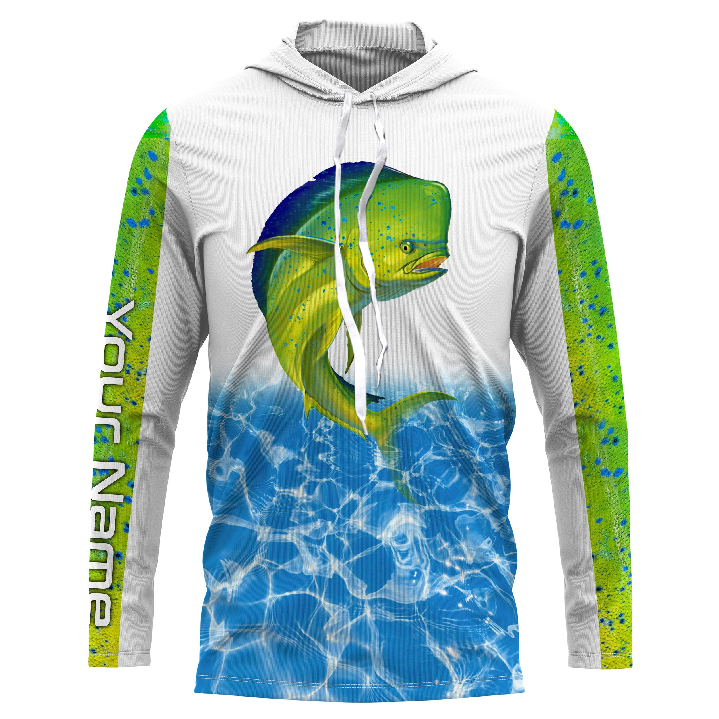 Mahi Mahi Long Sleeve Fishing Shirt for Men, Personalized Performance Clothing TTS0143