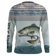Load image into Gallery viewer, Striped Bass Fishing Long Sleeve Fishing Shirt for Men, UPF Performance Clothing TTS0597
