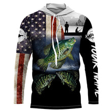 Load image into Gallery viewer, Crappie Fishing Custom Name American Flag 3D All Over Printed Shirt, Hoodie TTS0607

