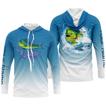 Load image into Gallery viewer, Mahi Mahi Fishing Custom Long Sleeve performance Fishing Shirts, Mahi Mahi Fishing jerseys TTS0207
