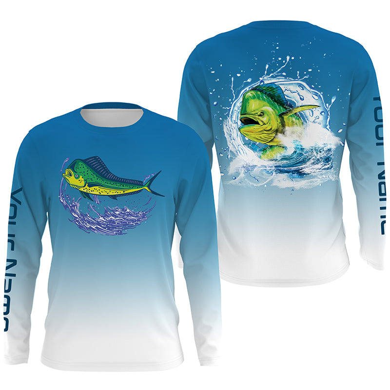 Mahi Mahi Fishing Custom Long Sleeve performance Fishing Shirts, Mahi Mahi Fishing jerseys TTS0207