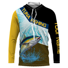 Load image into Gallery viewer, Yellowfin Tuna Fishing Custom Long sleeve Fishing Shirts, Fishing jerseys TTS0056
