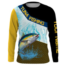 Load image into Gallery viewer, Yellowfin Tuna Fishing Custom Long sleeve Fishing Shirts, Fishing jerseys TTS0056
