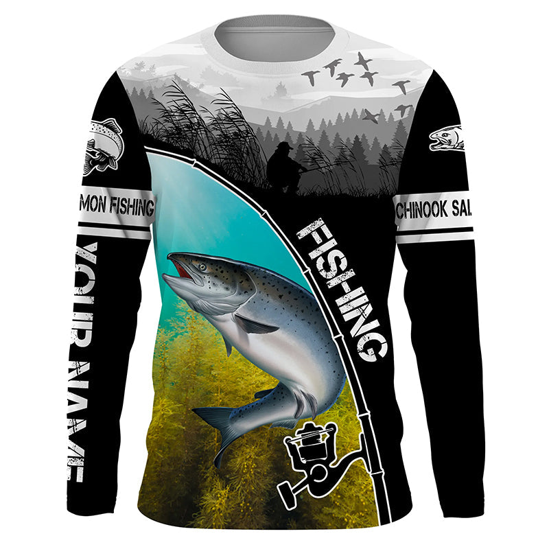 Chinook Salmon Fishing Long Sleeve Fishing Shirt, Salmon Fishing Hoodie TTS0639