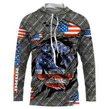Load image into Gallery viewer, American flag Fish reaper Fishing Men&#39;s long sleeve fishing shirts TTS0688
