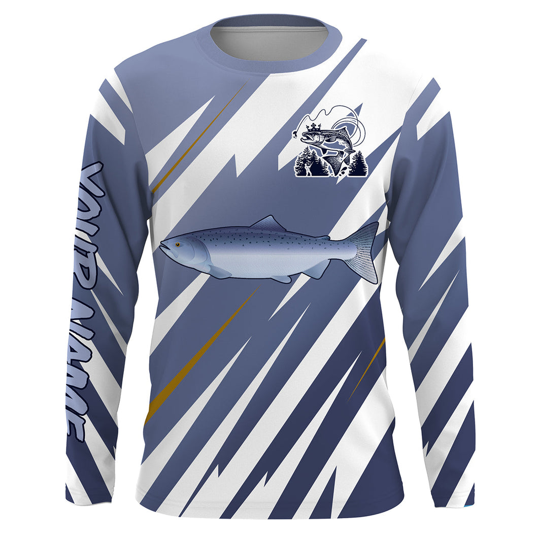 Customized Chinook Salmon fishing shirts, long sleeve performance fishing shirts TTS0104