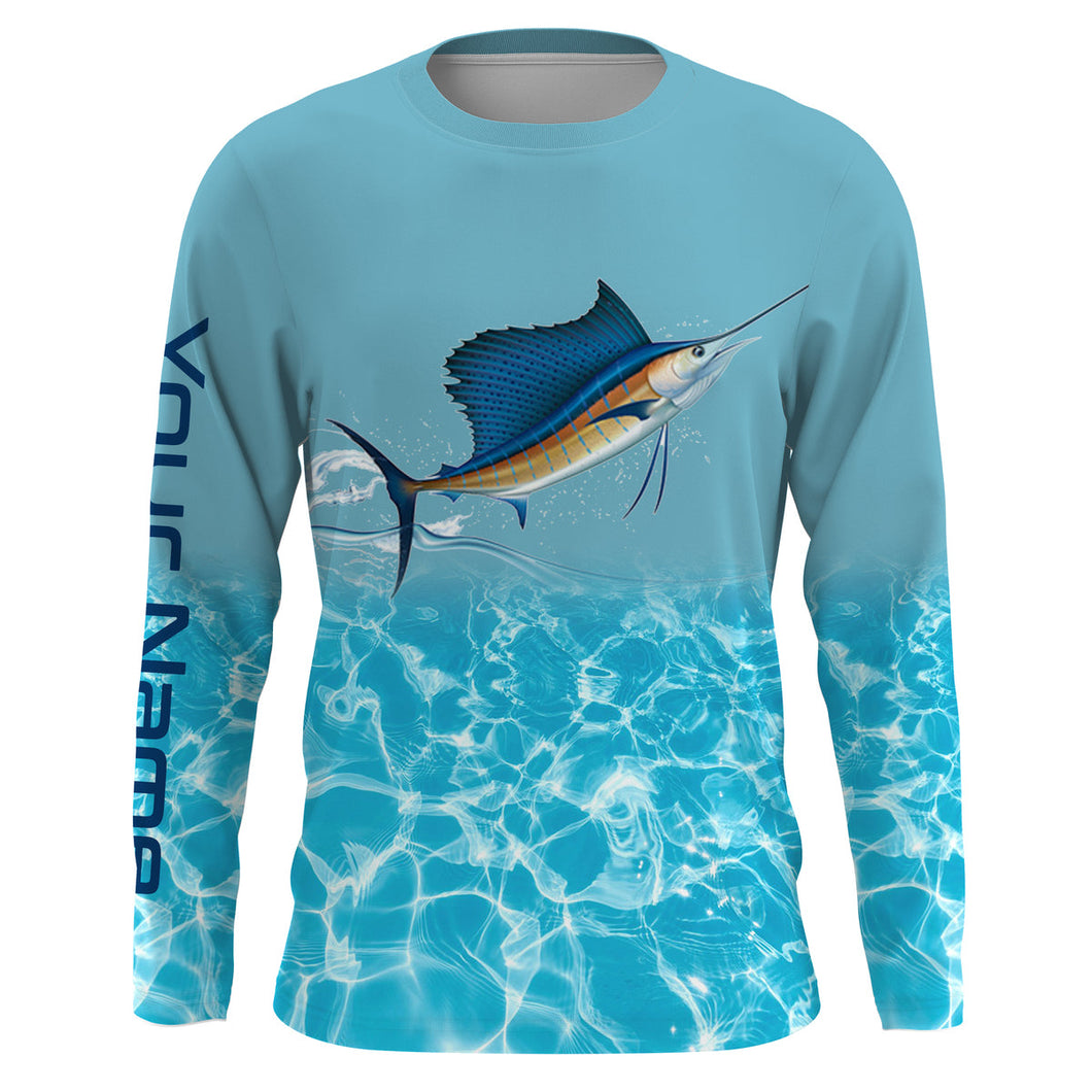 Sailfish Fishing Custom Long sleeve Fishing Shirts, Sailfish Fishing jerseys TTS0004