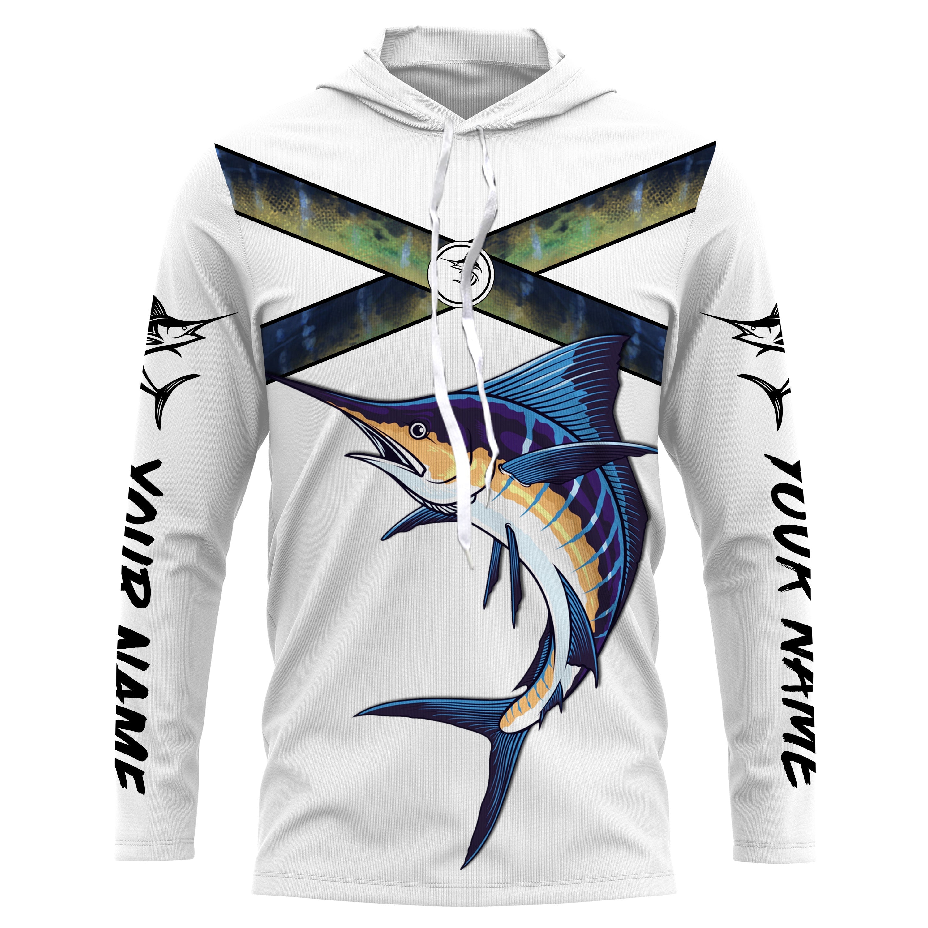 Marlin fishing Custom Name sun protection UPF long sleeves fishing shirts  TTS0204