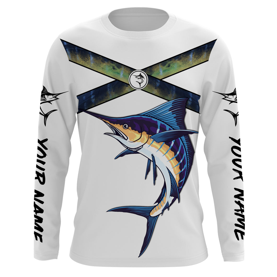 Marlin fishing Custom Name sun protection UPF long sleeves fishing shirts  TTS0204