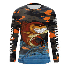 Load image into Gallery viewer, Redfish fishing camo Saltwater Custom Long Sleeve Performance Shirt, Hoodie TTS0614
