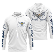 Load image into Gallery viewer, Skeleton Marlin Custom Long Sleeve Fishing Shirts, personalized performance Fishing Shirts TTS0156
