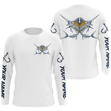Load image into Gallery viewer, Skeleton Marlin Custom Long Sleeve Fishing Shirts, personalized performance Fishing Shirts TTS0156
