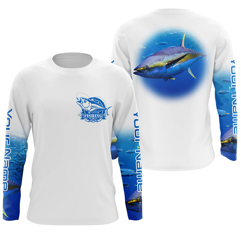 Yellowfin Tuna Long Sleeve Fishing Shirt for Men, UPF Performance Clothing TTS0604