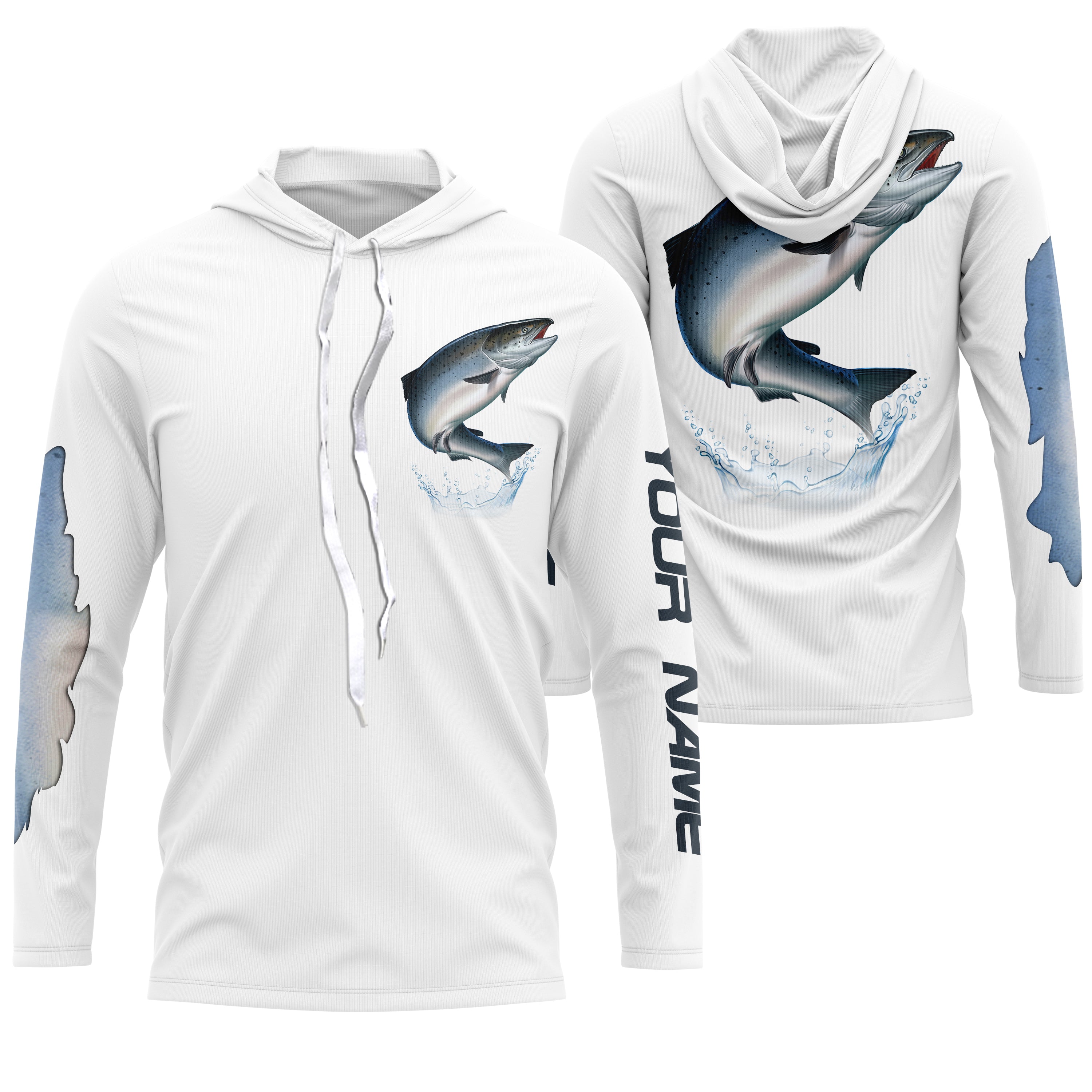 Chinook Salmon Fishing Custom Long sleeve Fishing Shirts, Chinook Salmon Fishing jerseys TTS0150