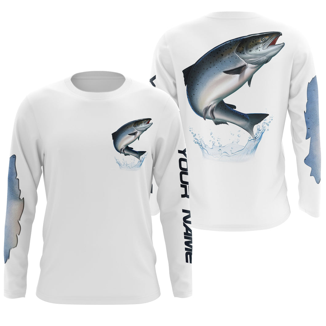 Chinook Salmon Fishing Custom Long sleeve Fishing Shirts, Chinook Salmon Fishing jerseys TTS0150