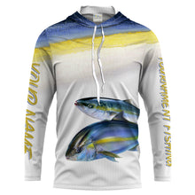 Load image into Gallery viewer, Amberjack  game fish tournament fishing Customize Name UV protection long sleeves fishing shirt for men NPQ51
