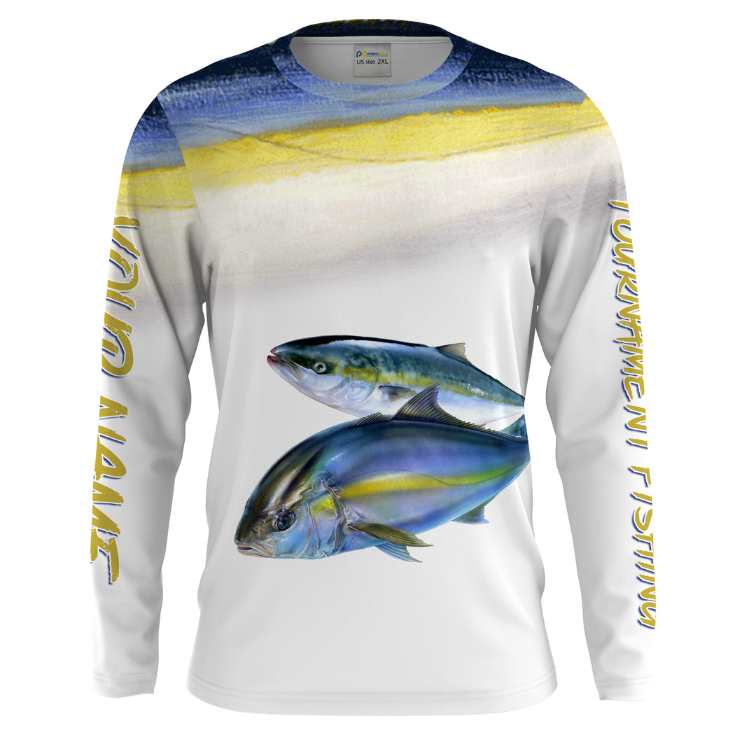 Amberjack  game fish tournament fishing Customize Name UV protection long sleeves fishing shirt for men NPQ51