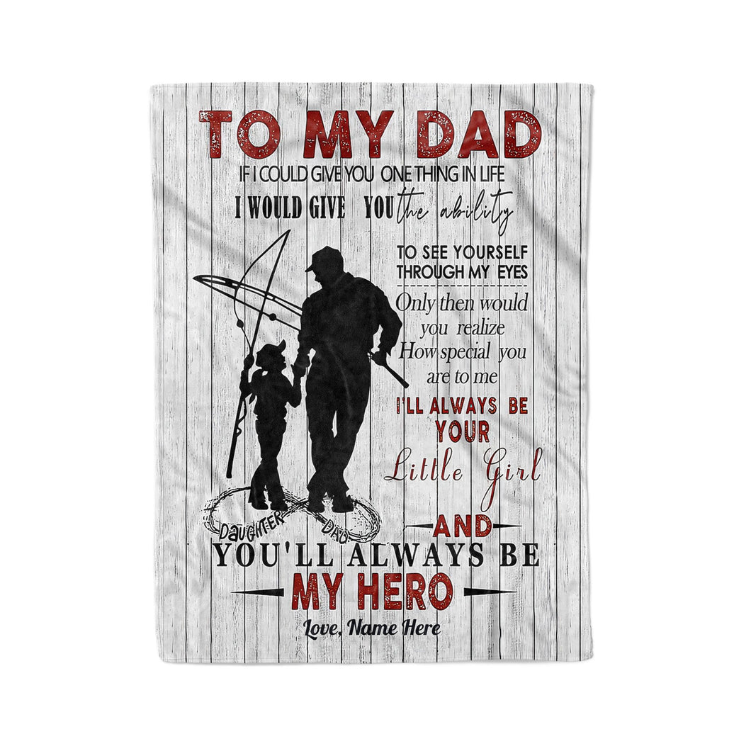 Father and daughter fishing partner for life To my dad my hero fleece blanket D03 NQS1859