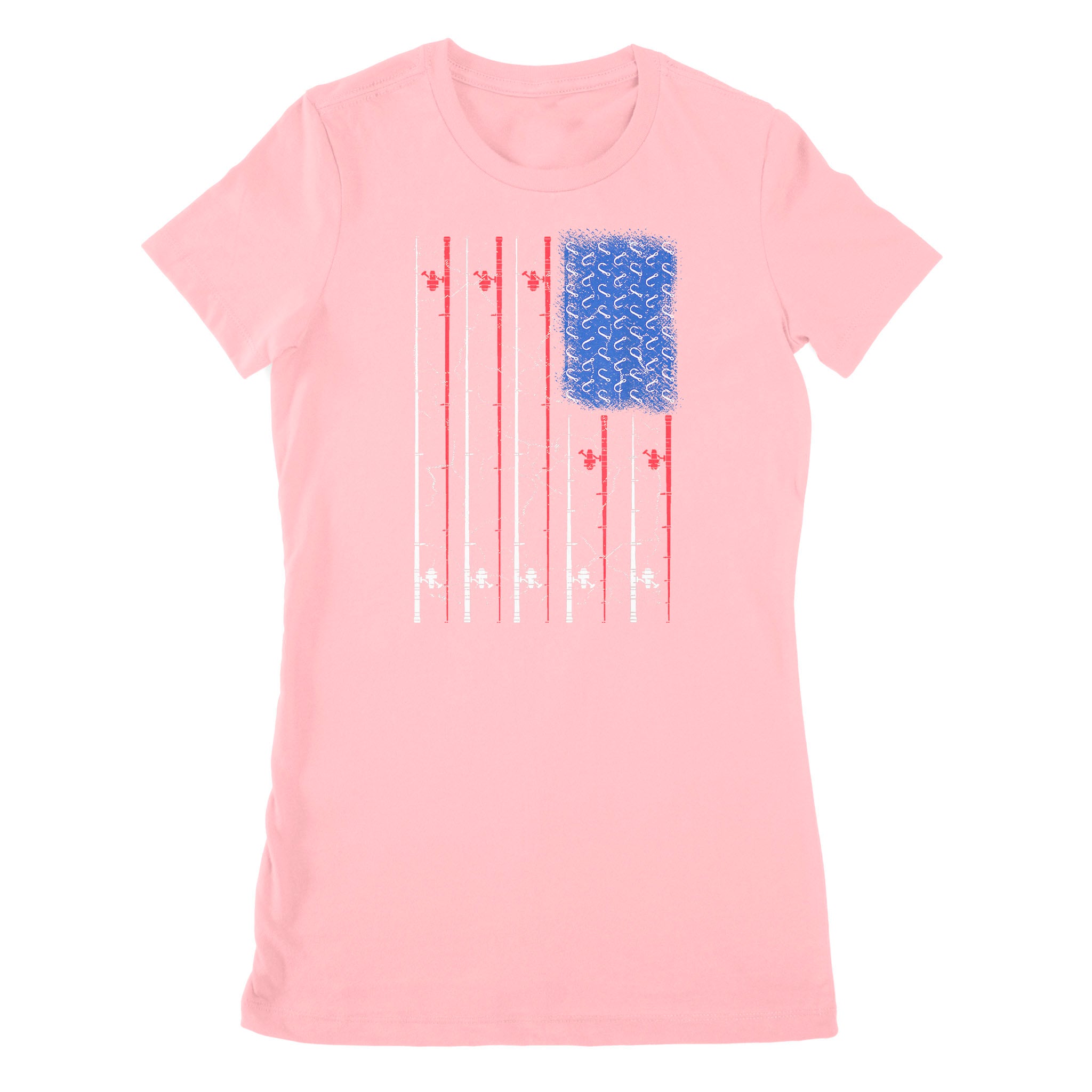 American US Flag Fishing Rod Shirt, Fisherman Gift D06 NPQ151 - Premium Women's T-shirt