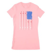 Load image into Gallery viewer, American US Flag Fishing Rod Shirt, Fisherman Gift D06 NPQ151 - Premium Women&#39;s T-shirt
