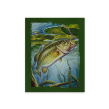 Load image into Gallery viewer, Bass fishing metal print (ready to hang) fisherman gift Chipteeamz
