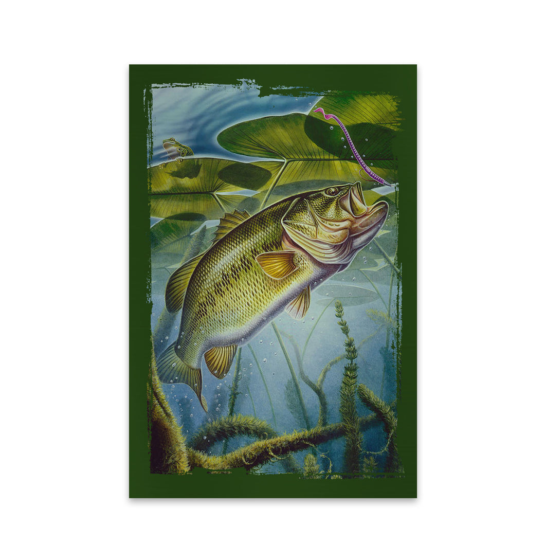 Bass fishing metal print (ready to hang) fisherman gift Chipteeamz